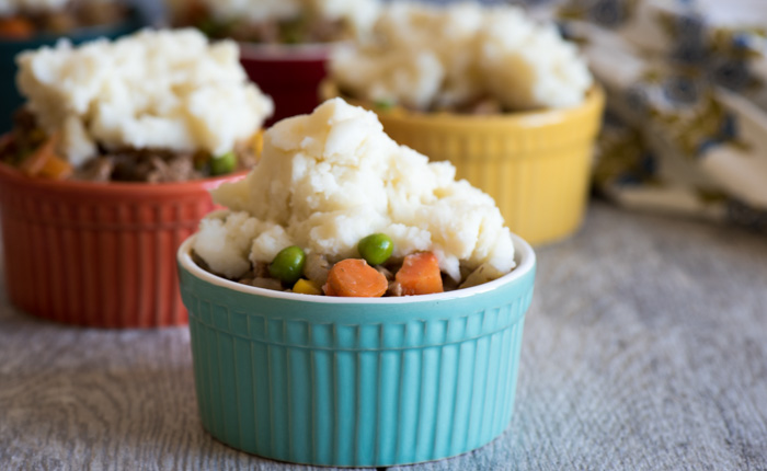 Shepherd’s Pie – topped with instant mashed potatoes