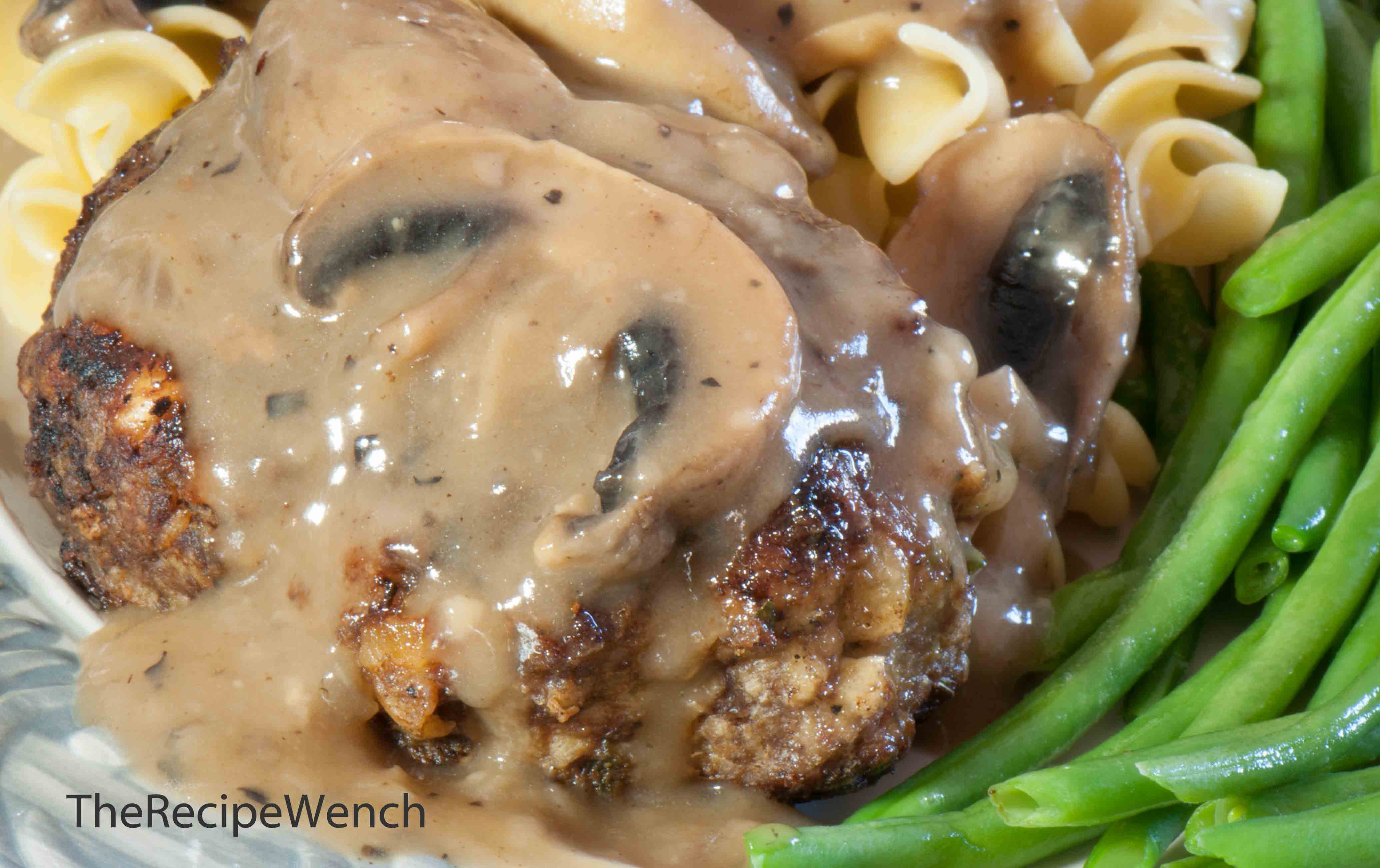 Salisbury Steak with Mushroom Gravy - easy, tasty comfort food! | The Recipe Wench