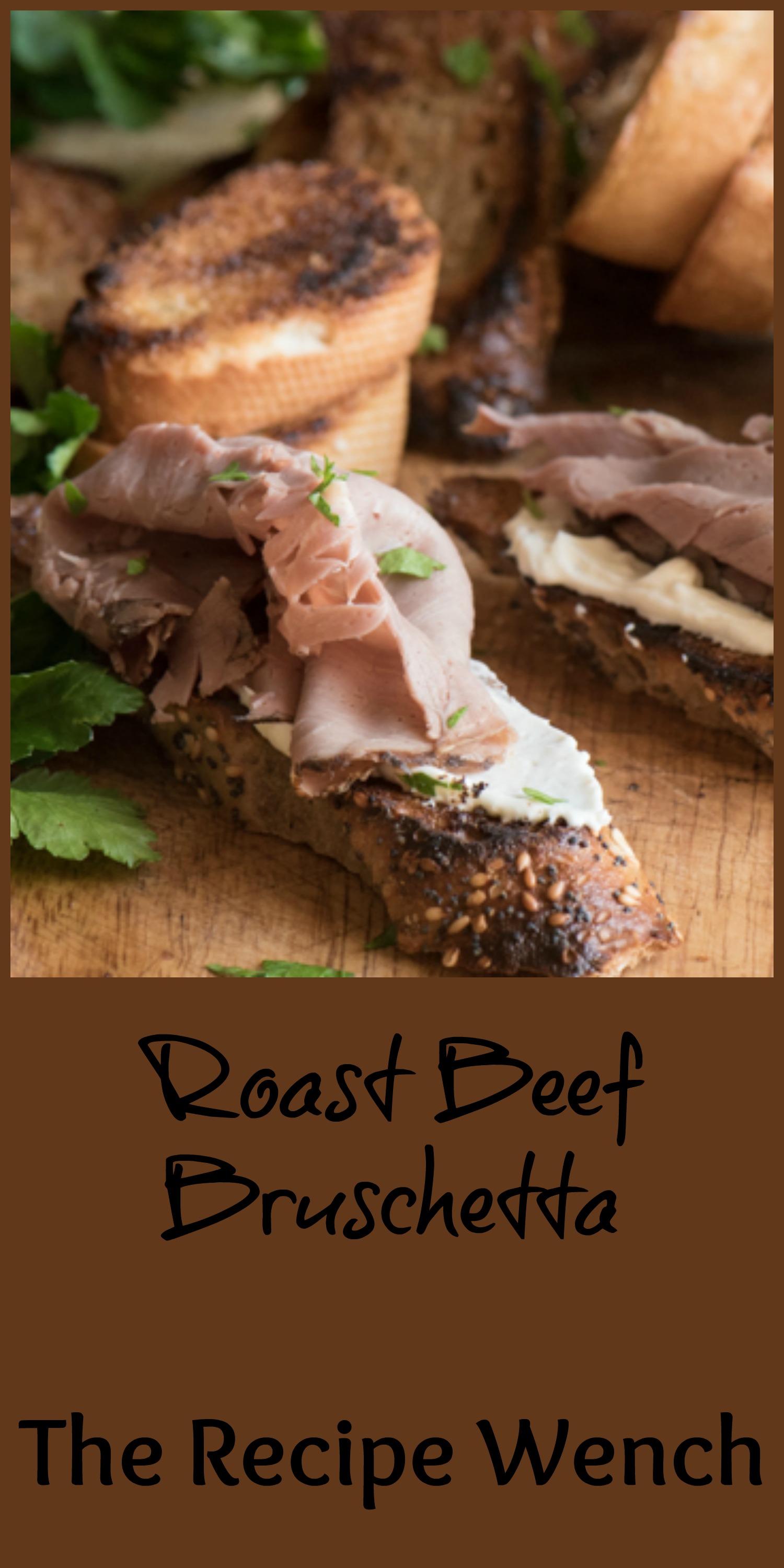 Roast Beef Bruschetta - rub a little garlic on toast, maybe add some horseradish, cream cheese and BOOM! | The Recipe Wench