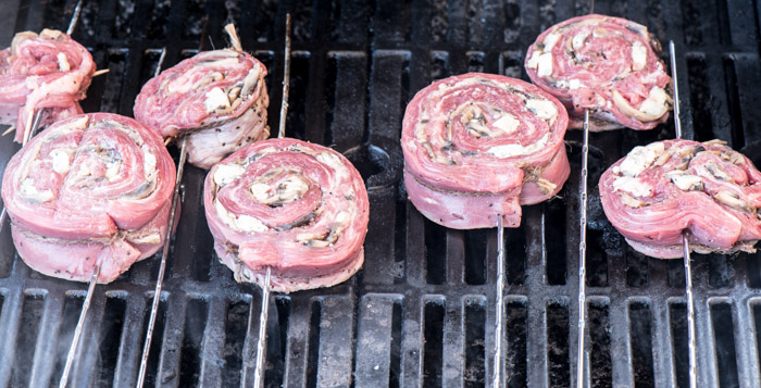 Grilled stuffed flank steak -- easy enough for a weeknight; fancy enough for company! | The Recipe Wench