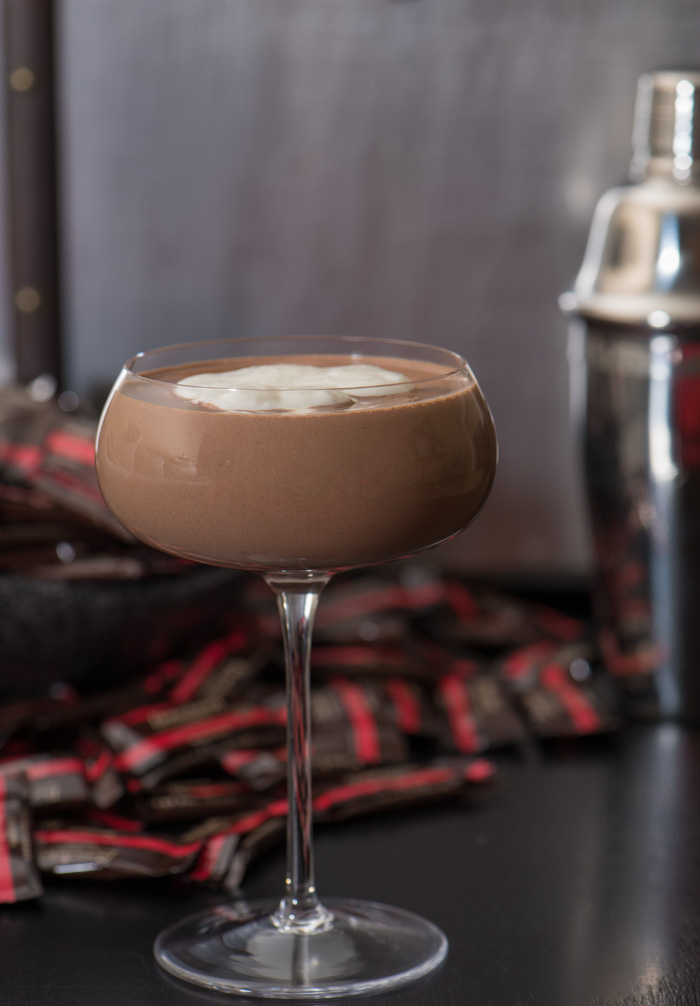 This dark chocolate daiquiri is rich and indulgent. Perfect for holiday entertaining! | The Recipe Wench