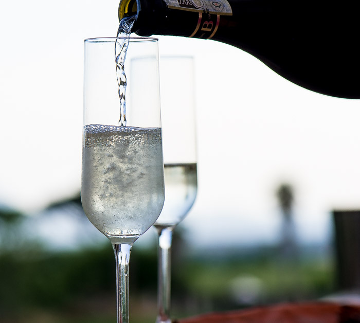 We enjoyed prosecco in Sicily