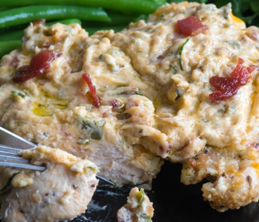 Rich, cheesy jalapeno popper chicken. Don't forget the bacon! - Enjoy! | The Recipe Wench